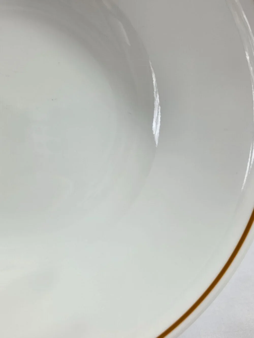 Corning Corelle Indian Summer 10 Inch Round Serving Bowl White Single Brown Ring